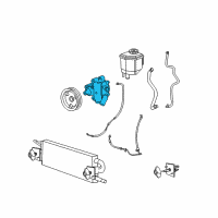 OEM Dodge Charger Power Steering Pump Diagram - 5290845AB