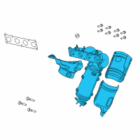 OEM 2022 Jeep Compass Exhaust Catalyst Converter Diagram - 68432342AA