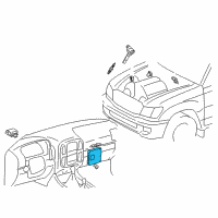 OEM 2005 Lexus LX470 Engine Control Computer Diagram - 89661-60C62