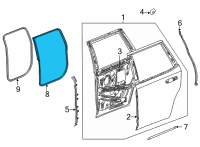 OEM 2022 Cadillac Escalade Door Weatherstrip Diagram - 84843462