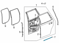 OEM 2022 Cadillac Escalade Lower Weatherstrip Diagram - 84862520