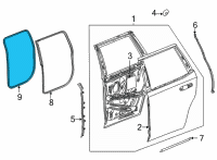 OEM 2022 Cadillac Escalade Weatherstrip On Body Diagram - 84523966