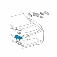 OEM 2019 Lexus LC500 Block, Engine Room Relay Diagram - 82741-11010
