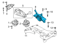OEM 2021 BMW 330e xDrive TRANSMISSION SUPPORTING BRAC Diagram - 22-32-8-742-697