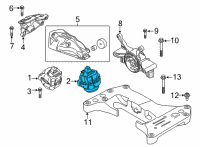 OEM 2022 BMW 330e xDrive ENGINE MOUNT, LEFT Diagram - 22-11-7-581-617