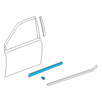 OEM 2000 Toyota Echo Lower Molding Diagram - 75736-52020