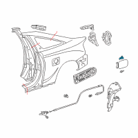 OEM 2002 Toyota Celica Fuel Door Spring Diagram - 77360-48010