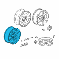 OEM 2010 Saturn Outlook Wheel, Alloy Diagram - 9597530