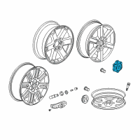 OEM Saturn Wheel Trim CAP *Brgt Overlay Diagram - 9597970