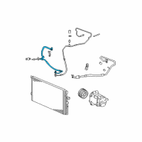 OEM 2009 Chevrolet HHR Hose Asm-A/C Compressor & Condenser Diagram - 20827713