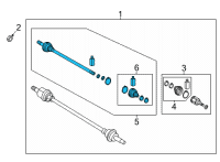 OEM 2022 Hyundai Tucson JOINT & SHAFT KIT-REAR WHEEL S Diagram - 496R1-N9000