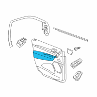 OEM 2017 Dodge Durango Front Door Trim Armrest Diagram - 1VZ46DX9AA