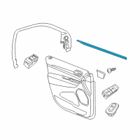 OEM 2011 Dodge Durango WEATHERSTRIP-Front Door Belt Inner Diagram - 55399166AA