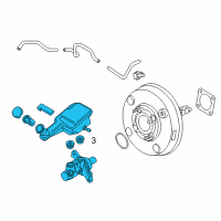 OEM 2014 Nissan Versa Cylinder Assy-Brake Master Diagram - D6010-3BA6B