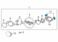 OEM 2022 Hyundai Ioniq 5 SWITCH ASSY-PADDLE SHIFT, LH Diagram - 96770-GI000-VCS