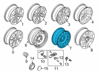 OEM 2021 Ford Expedition Wheel, Spare Diagram - JL1Z-1007-B