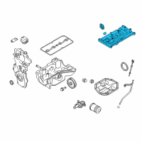 OEM 2013 Nissan Cube Cover Assembly - Valve Rocker Diagram - 13264-ED80B