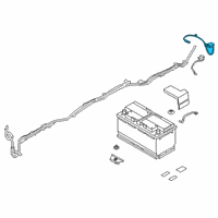 OEM BMW Z4 BATTERY CABLE (PLUS POLE) Diagram - 61-12-8-796-328