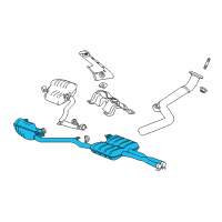 OEM 2016 Chrysler 300 MUFFLER-Exhaust Diagram - 68274677AB