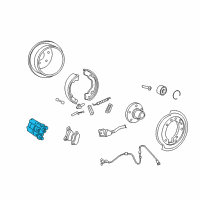 OEM 2002 Ford Explorer Sport Caliper Diagram - 6L2Z-2552-A