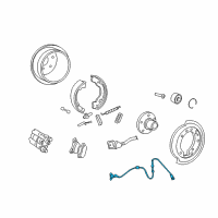 OEM 2009 Mercury Mountaineer Rear Speed Sensor Diagram - 8L2Z-2C190-A