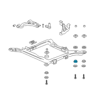 OEM 2003 Buick LeSabre Insulator Asm-Drivetrain & Front Suspension Frame *Red/Green Diagram - 25680769