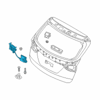 OEM 2015 Hyundai Santa Fe Sport Power Tail Gate Power Latch Assembly Diagram - 81230-2W600