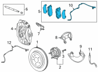 OEM 2022 Cadillac CT4 Brake Pads Diagram - 86780718