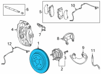 OEM Cadillac CT4 Rotor Diagram - 84944448