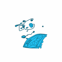 OEM 2005 Nissan Maxima Passenger Side Headlight Assembly Diagram - 26010-ZA50A