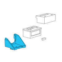 OEM 2000 Ford F-350 Super Duty Battery Tray Diagram - F81Z-10732-AB