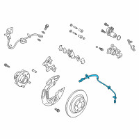 OEM Lincoln MKX Rear Speed Sensor Diagram - JG9Z-2C190-A