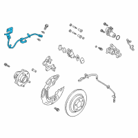 OEM 2020 Ford SSV Plug-In Hybrid Brake Hose Diagram - DG9Z-2282-M