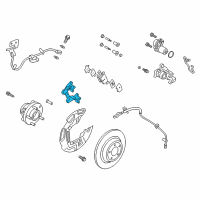 OEM 2019 Ford Police Responder Hybrid Caliper Support Diagram - DG9Z-2B511-A