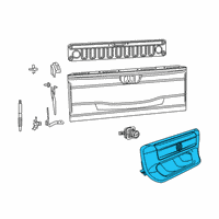 OEM 2019 Ram 3500 Handle-TAILGATE Diagram - 6RN79KXJAA