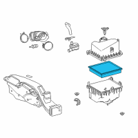 OEM Toyota Camry Air Filter Diagram - 17801-F0050