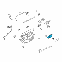 OEM 2014 Ford Special Service Police Sedan Handle, Inside Diagram - DG1Z-5422600-AB