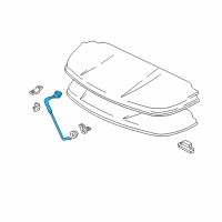 OEM 1999 Acura NSX Stay, Engine Maintenance Lid Open Diagram - 74845-SL0-000