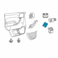 OEM 2016 Jeep Wrangler Switch-Power Window Diagram - 68156217AC