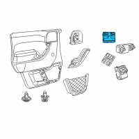 OEM 2012 Jeep Wrangler Switch-Power Window Diagram - 68156218AC