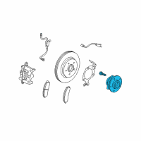 OEM 2003 Saturn Vue Front Wheel Bearing (W/Bearing & Wheel Speed Sensor) Diagram - 10359823