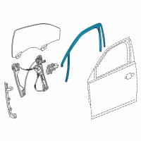 OEM 2022 Chevrolet Malibu Run Weatherstrip Diagram - 84156050