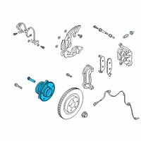 OEM Ford Police Interceptor Utility Front Hub & Bearing Diagram - LB5Z-1104-A