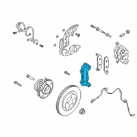 OEM Ford Police Interceptor Utility Caliper Support Diagram - L1MZ-2C396-H