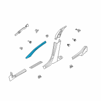 OEM 2012 Ford Fusion Windshield Pillar Trim Diagram - 9E5Z-5403599-BA