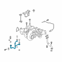 OEM 2017 Nissan Titan XD Tube-TURBOCHARGER Oil Feed Diagram - 15192-EZ40A