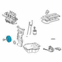 OEM 2010 Lexus HS250h Pulley, Crankshaft Diagram - 13470-28040