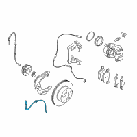 OEM 2015 BMW 335i Front Abs Wheel Speed Sensor Diagram - 34-52-6-884-422