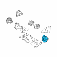 OEM 2012 BMW 550i GT Engine Mount Left Diagram - 22-11-6-775-905