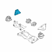 OEM 2014 BMW 550i GT xDrive Engine Mount Bracket Right Diagram - 22-11-6-775-904
